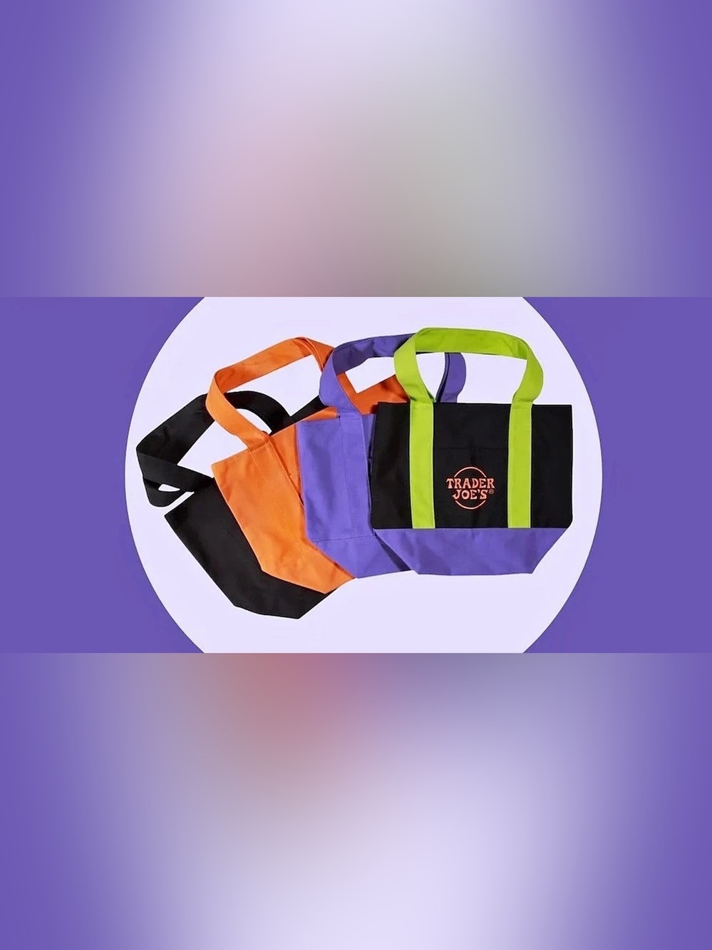 Trader Joe's Trick-or-Treat Mini Canvas Tote Bag